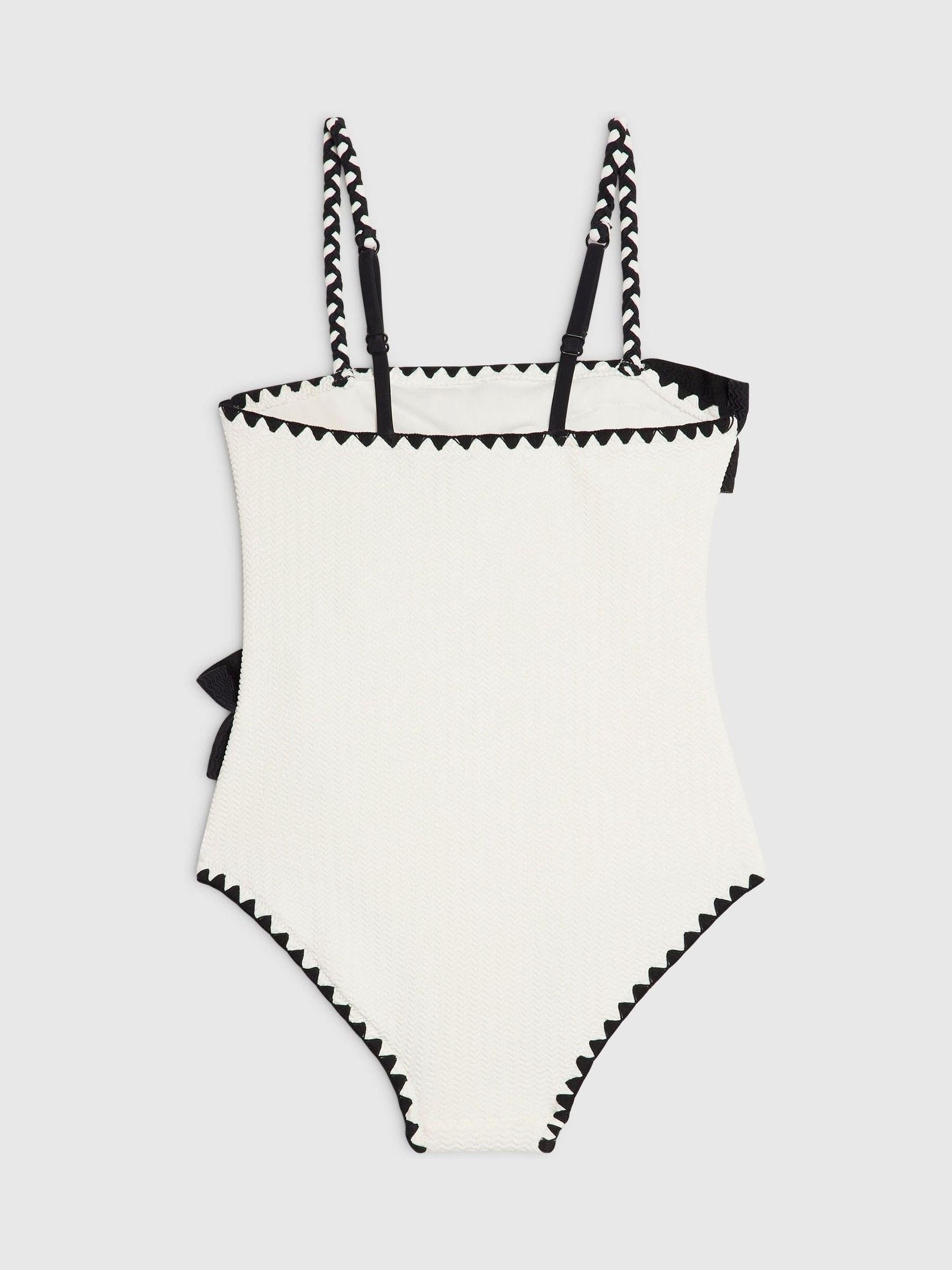 Dsiney Kidz - River Island White Mono Ruffle Swimsuit image 2