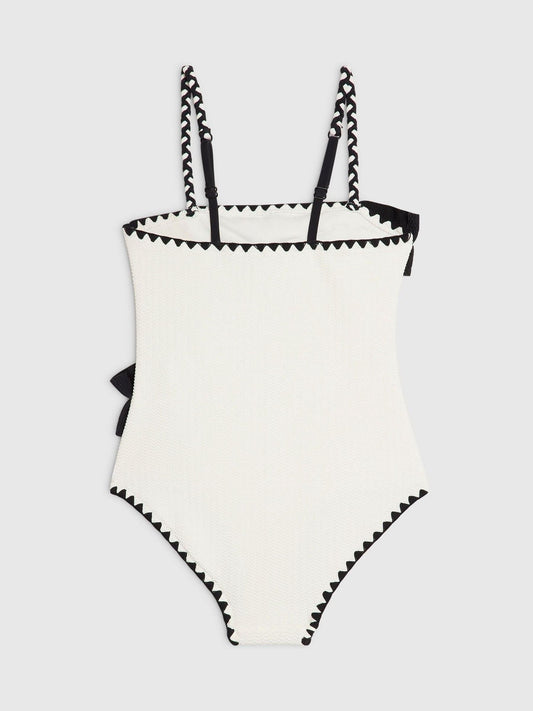 Dsiney Kidz - River Island White Mono Ruffle Swimsuit image 2