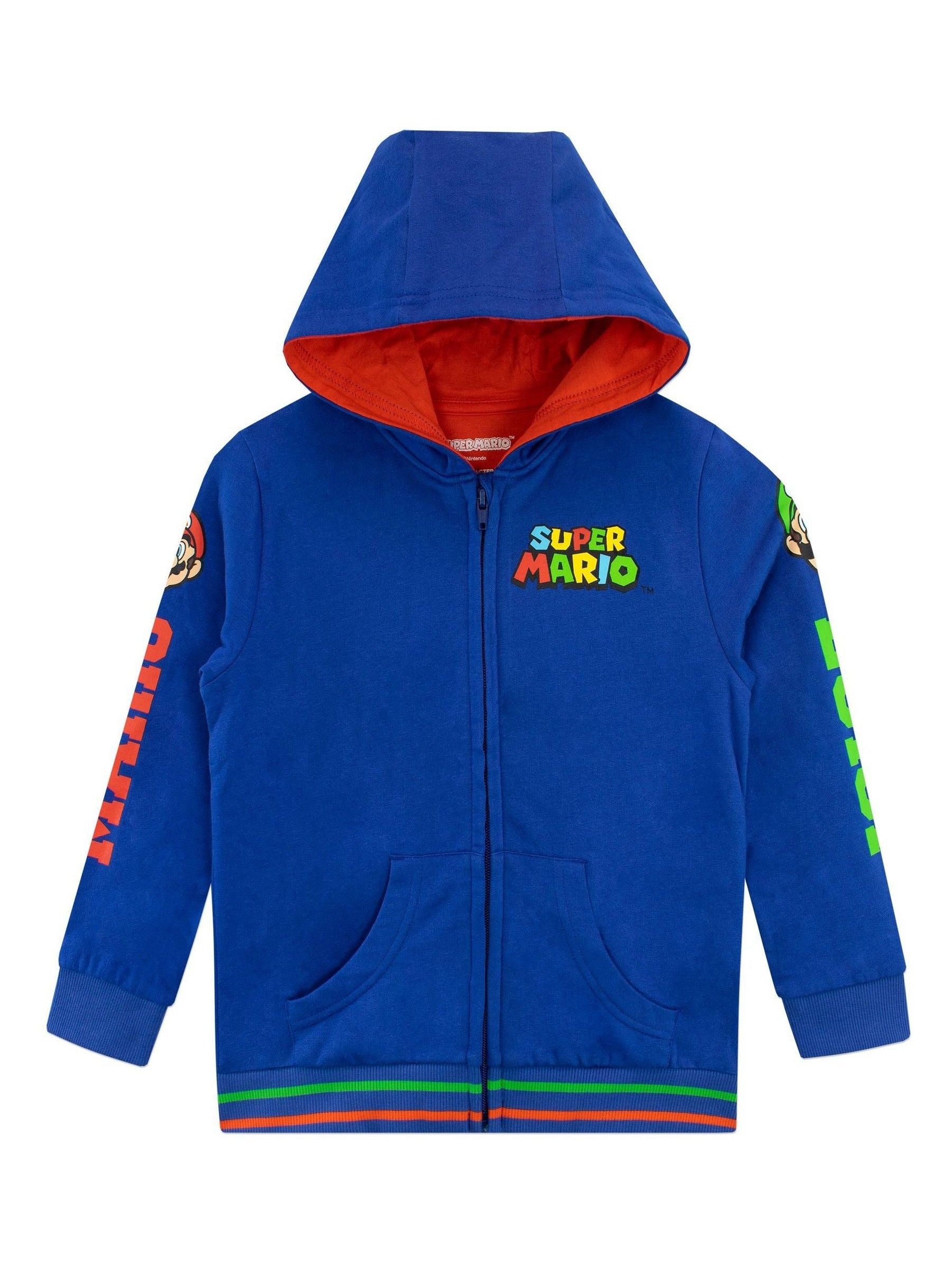 Dsiney Kidz - Character Blue Super Mario Zip Up 100% Cotton Hoodie image 1