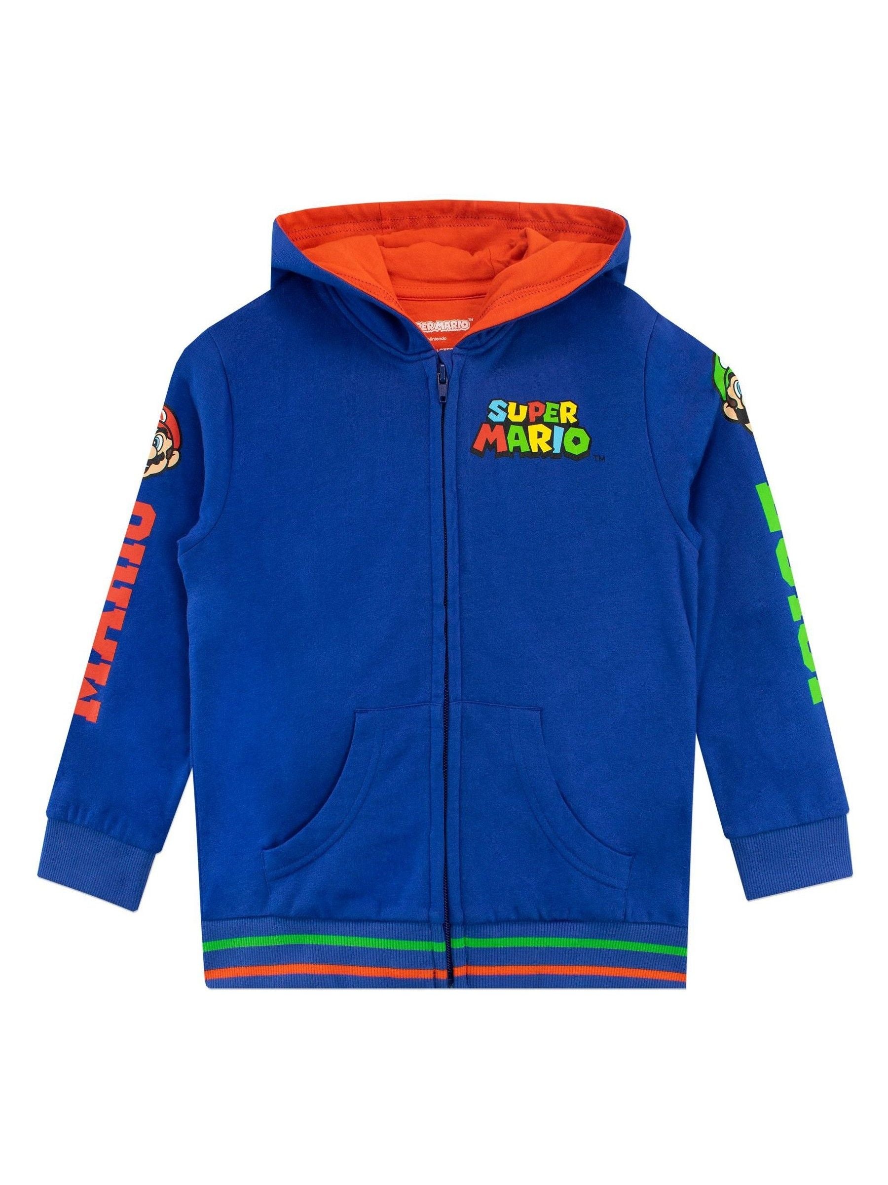 Dsiney Kidz - Character Blue Super Mario Zip Up 100% Cotton Hoodie image 2