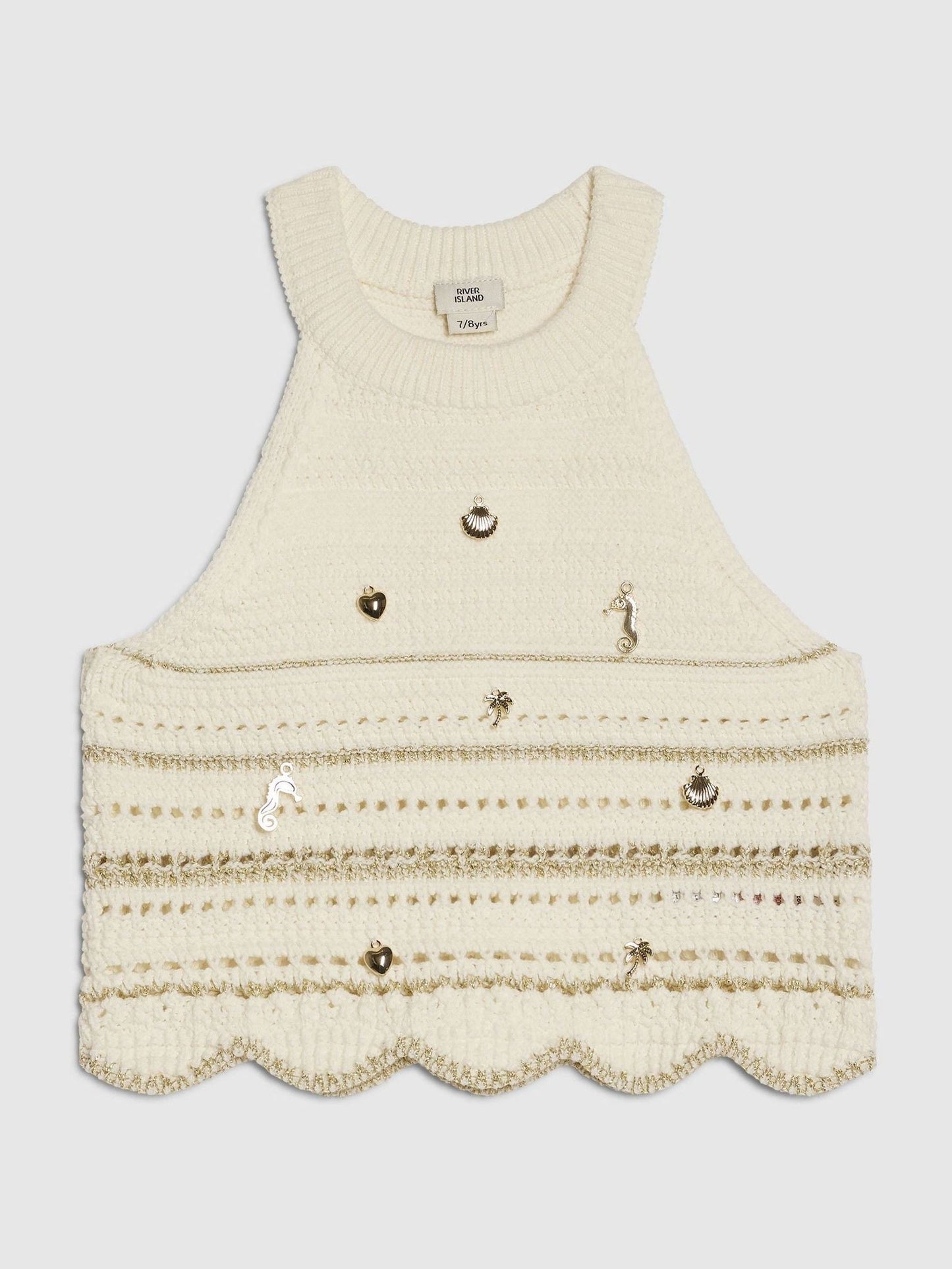 Dsiney Kidz - River Island Cream Charm Crochet Top image 3