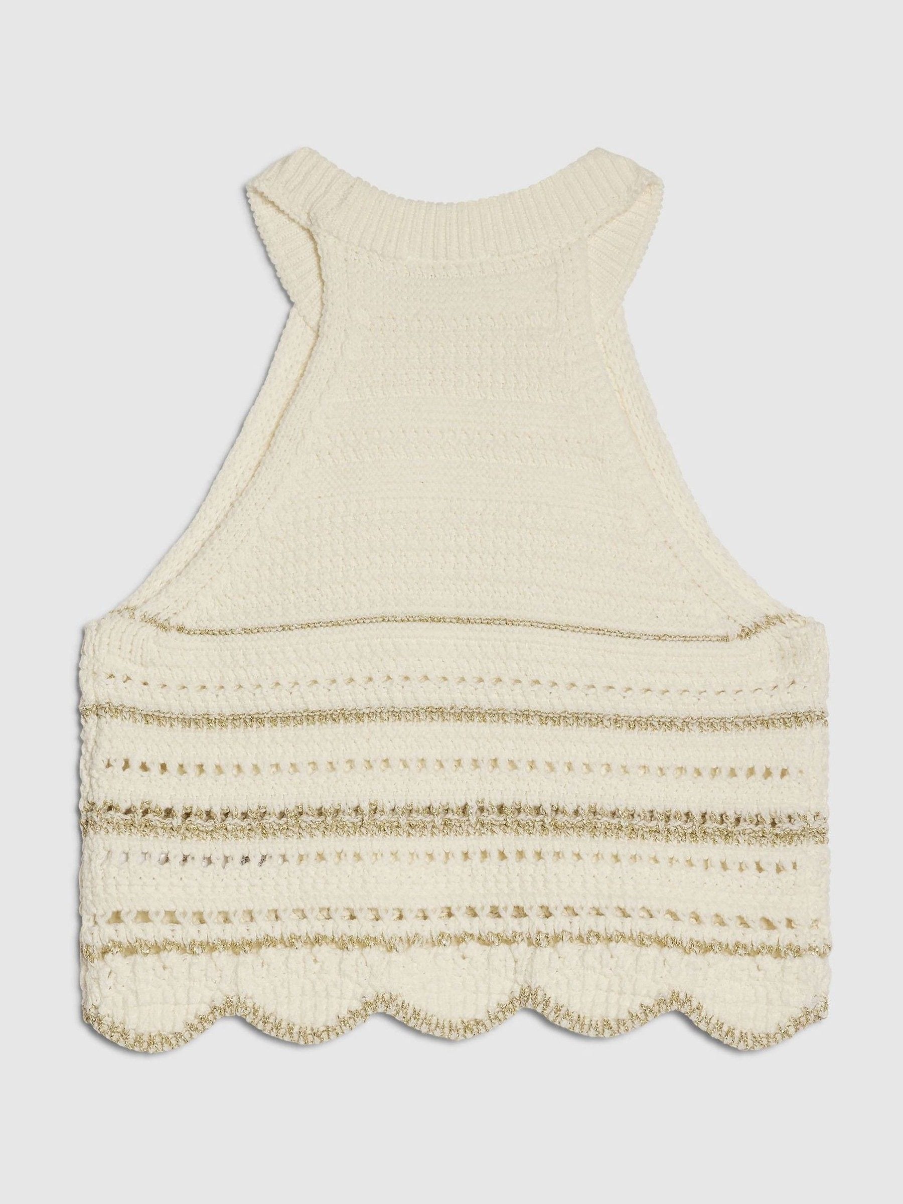 Dsiney Kidz - River Island Cream Charm Crochet Top image 4