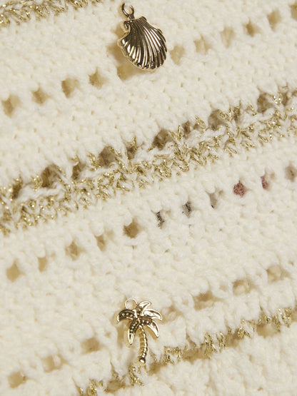 Dsiney Kidz - River Island Cream Charm Crochet Top image 5