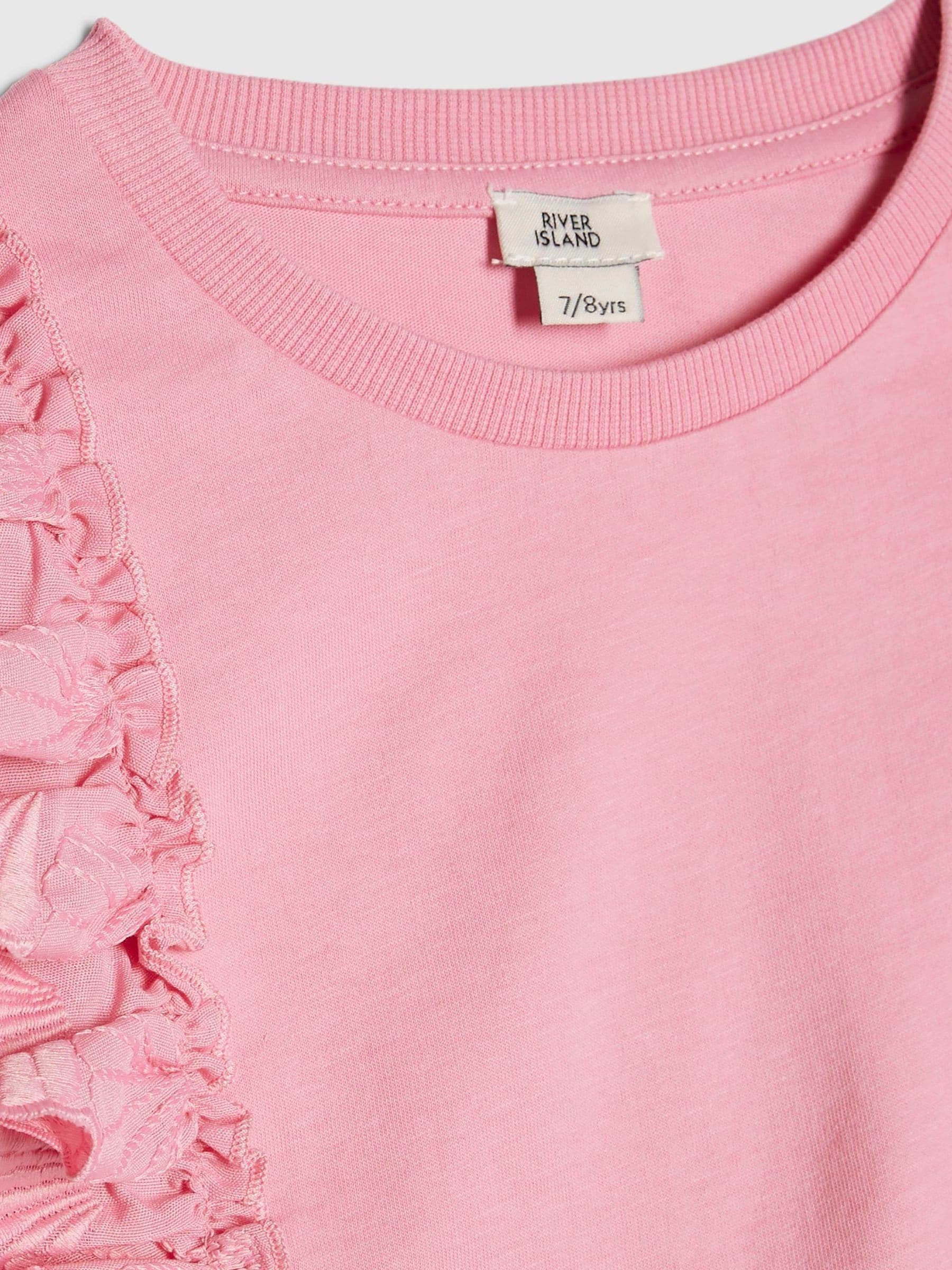 Dsiney Kidz - River Island Pink Shell Ruffle Top & Rara Skirt Set image 4