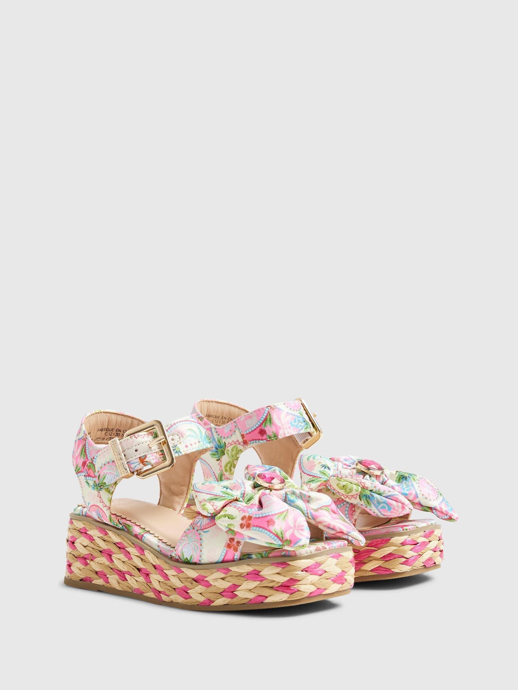 River Island Pink Wedge Sandals image 3