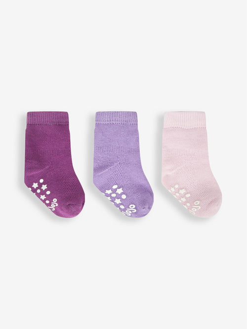 JoJo Maman Bébé Lilac Purple 3-Pack Extra Thick Socks image 1