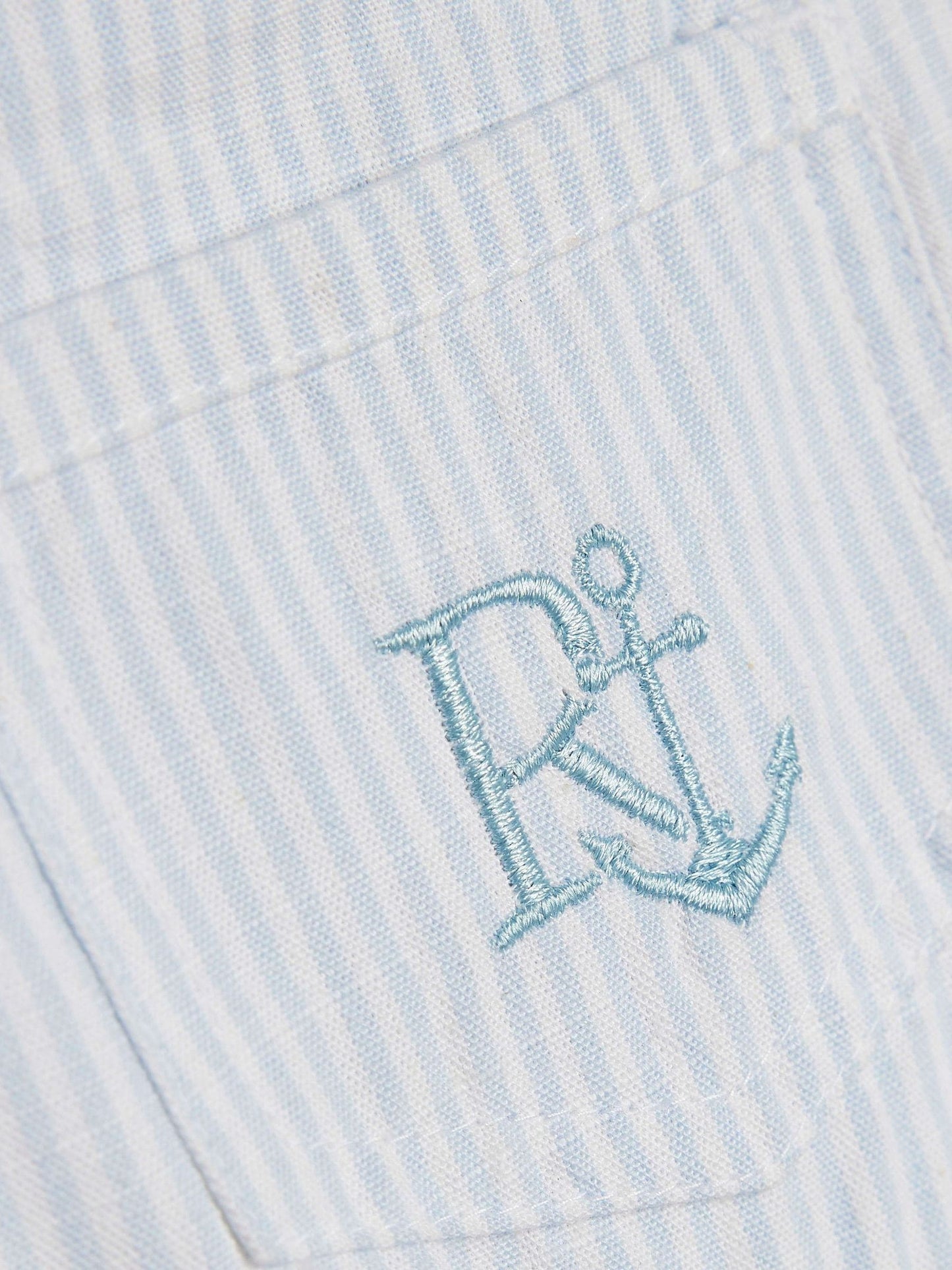 River Island Blue Stripe Dungaree Polo Dungarees Set image 3