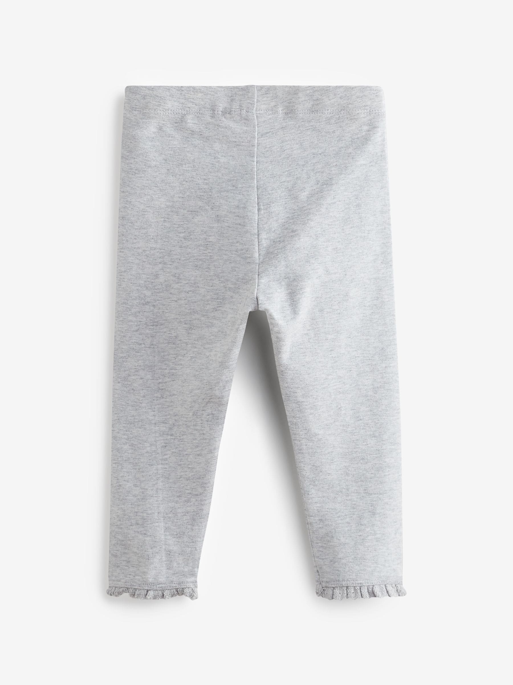 Grey Lace Trim Leggings (3mths-7yrs) image 2