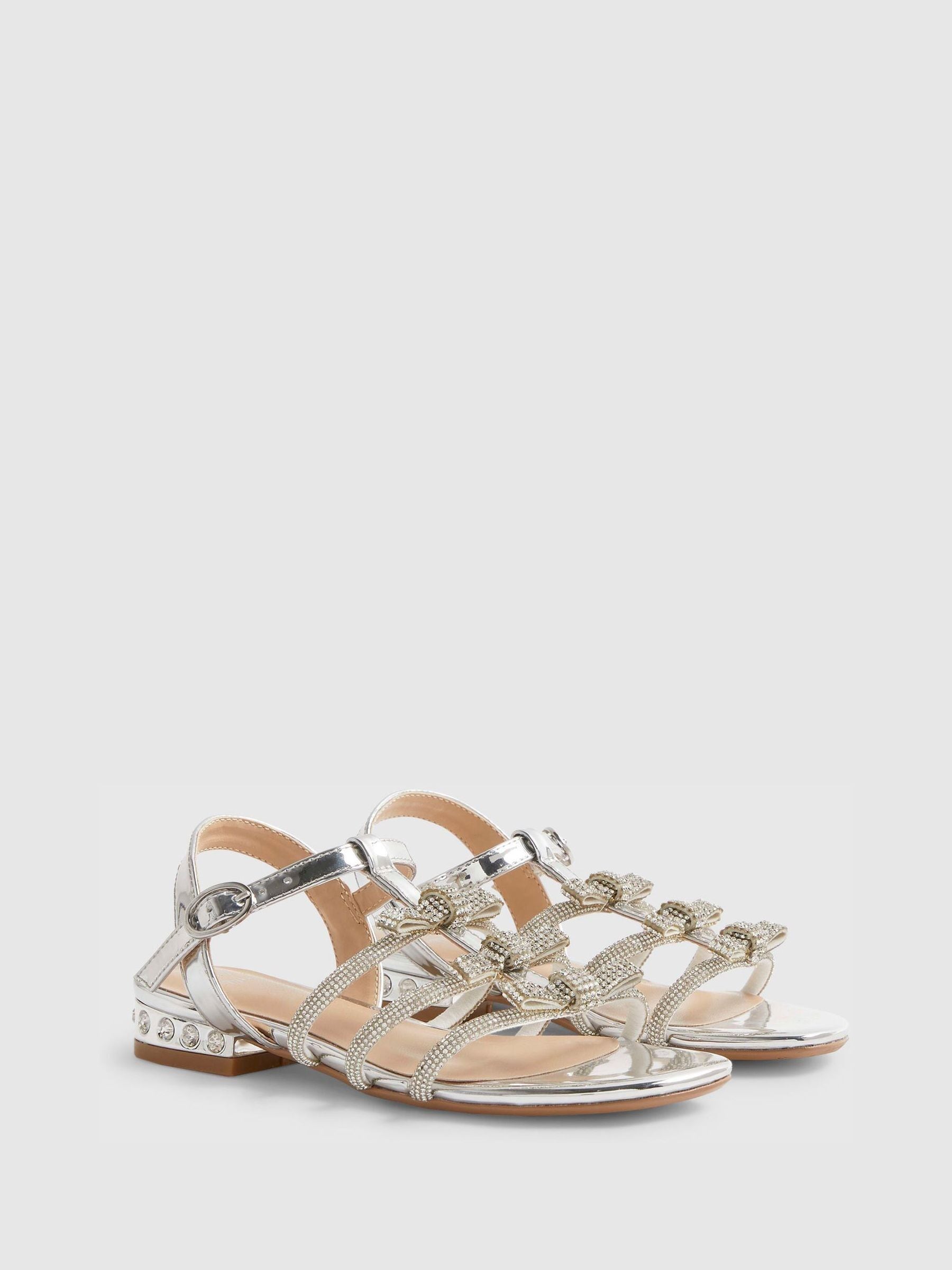 River Island Silver Diamonte Sandals image 2