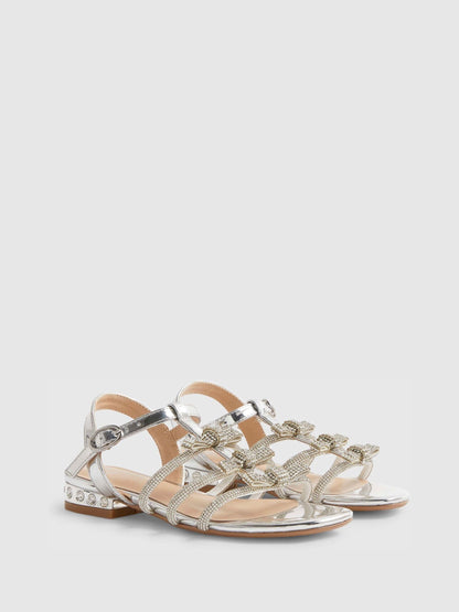 River Island Silver Diamonte Sandals image 2