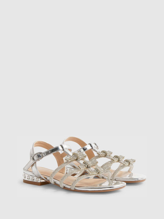 Dsiney Kidz - River Island Silver Diamonte Sandals image 2