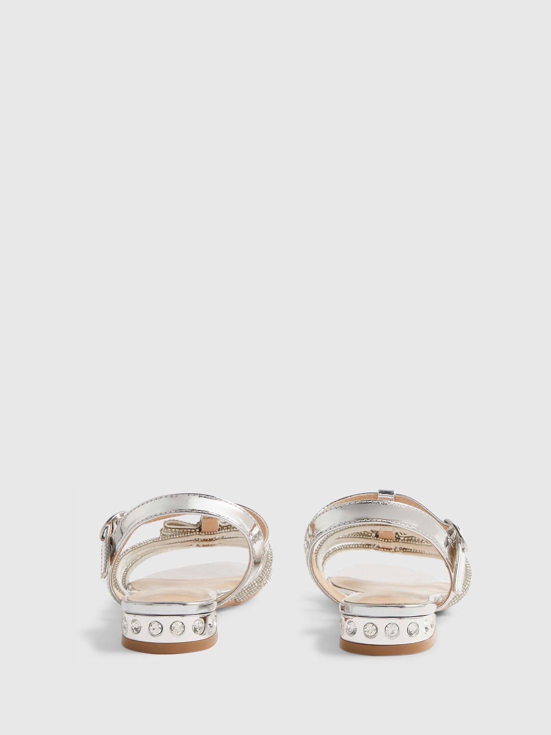 River Island Silver Diamonte Sandals image 4