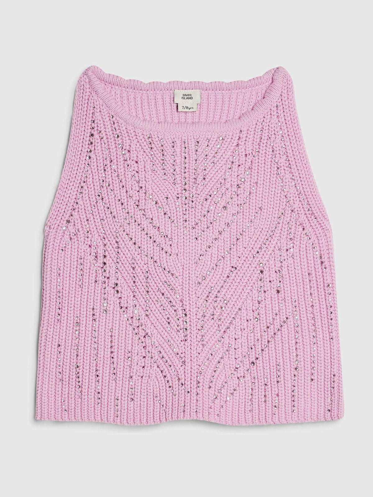 Dsiney Kidz - River Island Purple Diamonte Crochet Top image 1