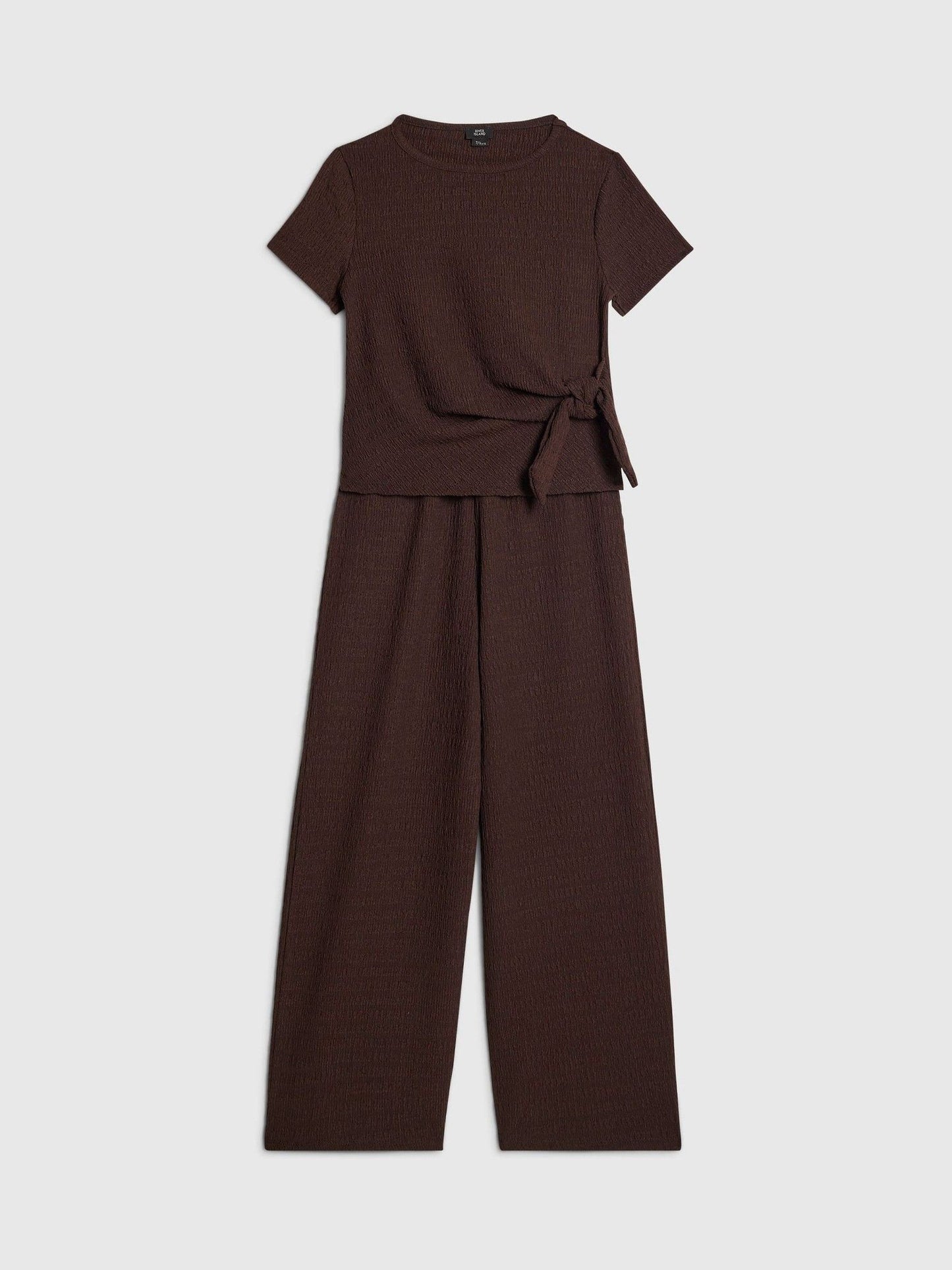 Dsiney Kidz - River Island Brown Knot T-Shirt & Wide Leg Trousers Set image 3