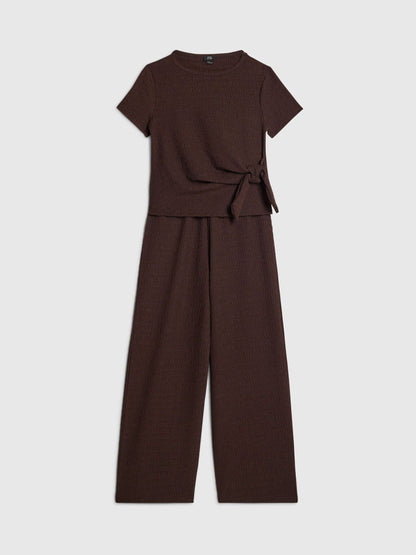 Dsiney Kidz - River Island Brown Knot T-Shirt & Wide Leg Trousers Set image 3
