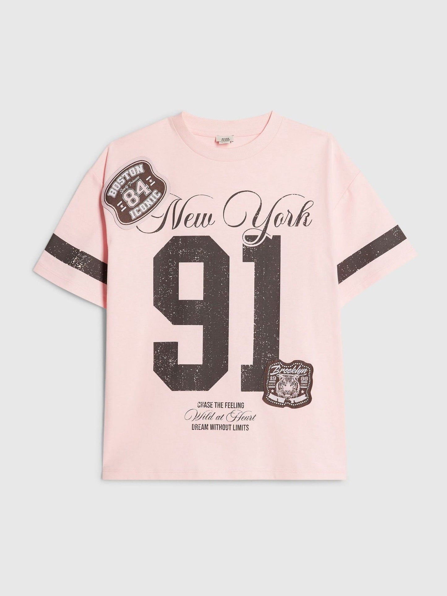 Dsiney Kidz - River Island Pink New York  T-Shirt image 1