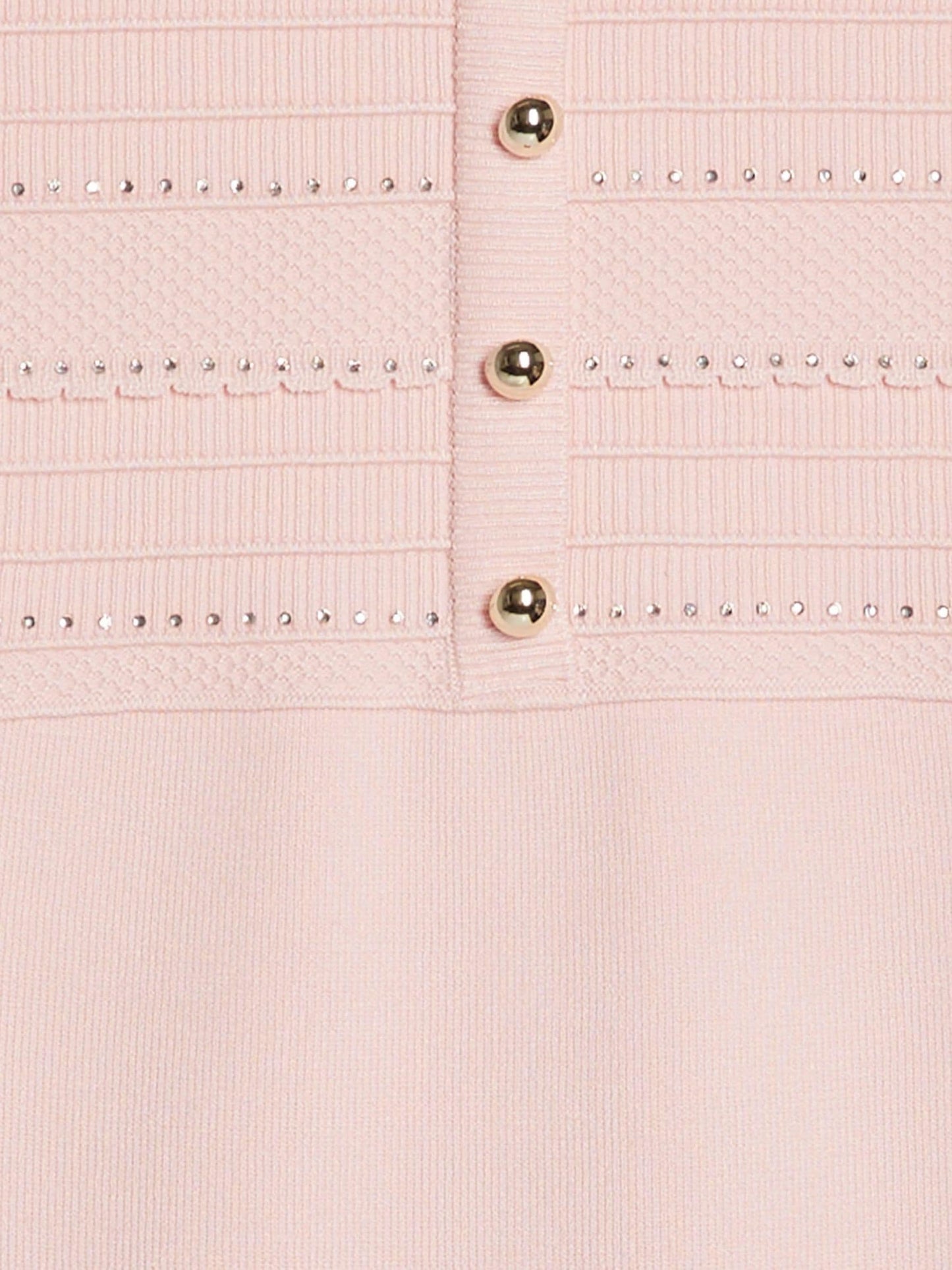 River Island Pink Diamonte Knitted Dress image 3