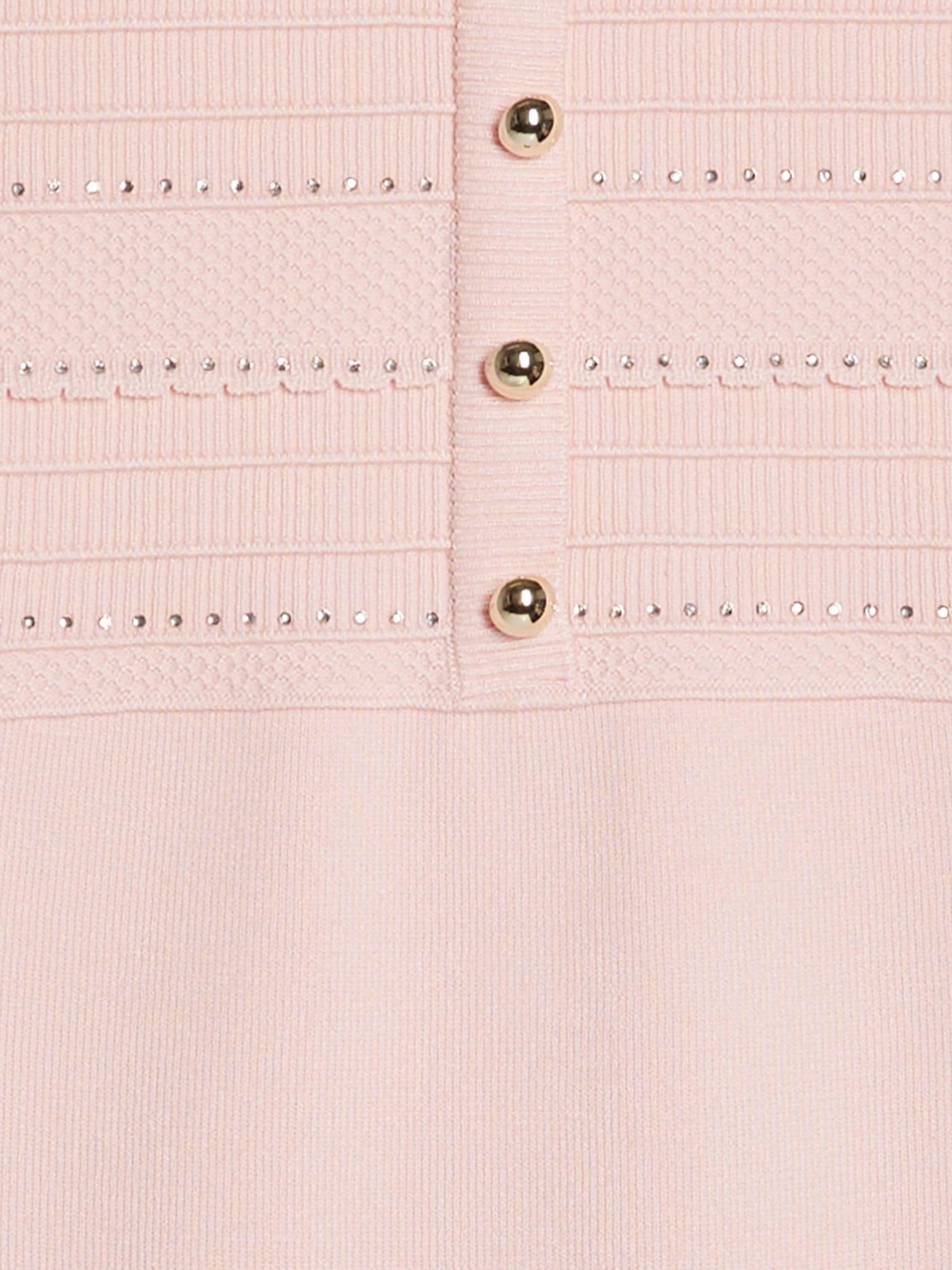 River Island Pink Diamonte Knitted Dress image 3