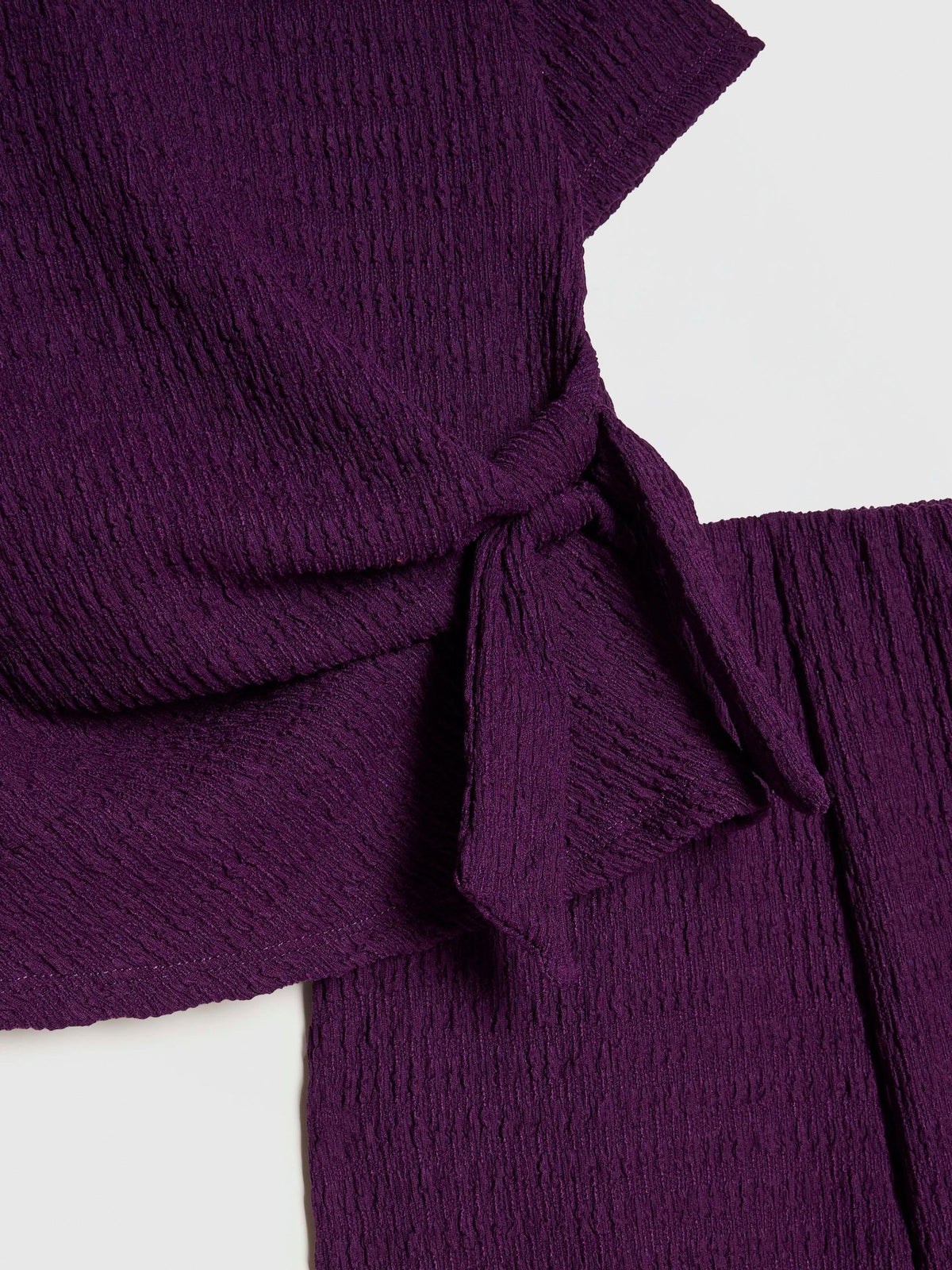Dsiney Kidz - River Island Purple Knot T-Shirt & Wide Leg Trousers Set image 5