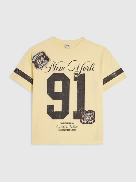 Dsiney Kidz - River Island Yellow New York  T-Shirt image 1