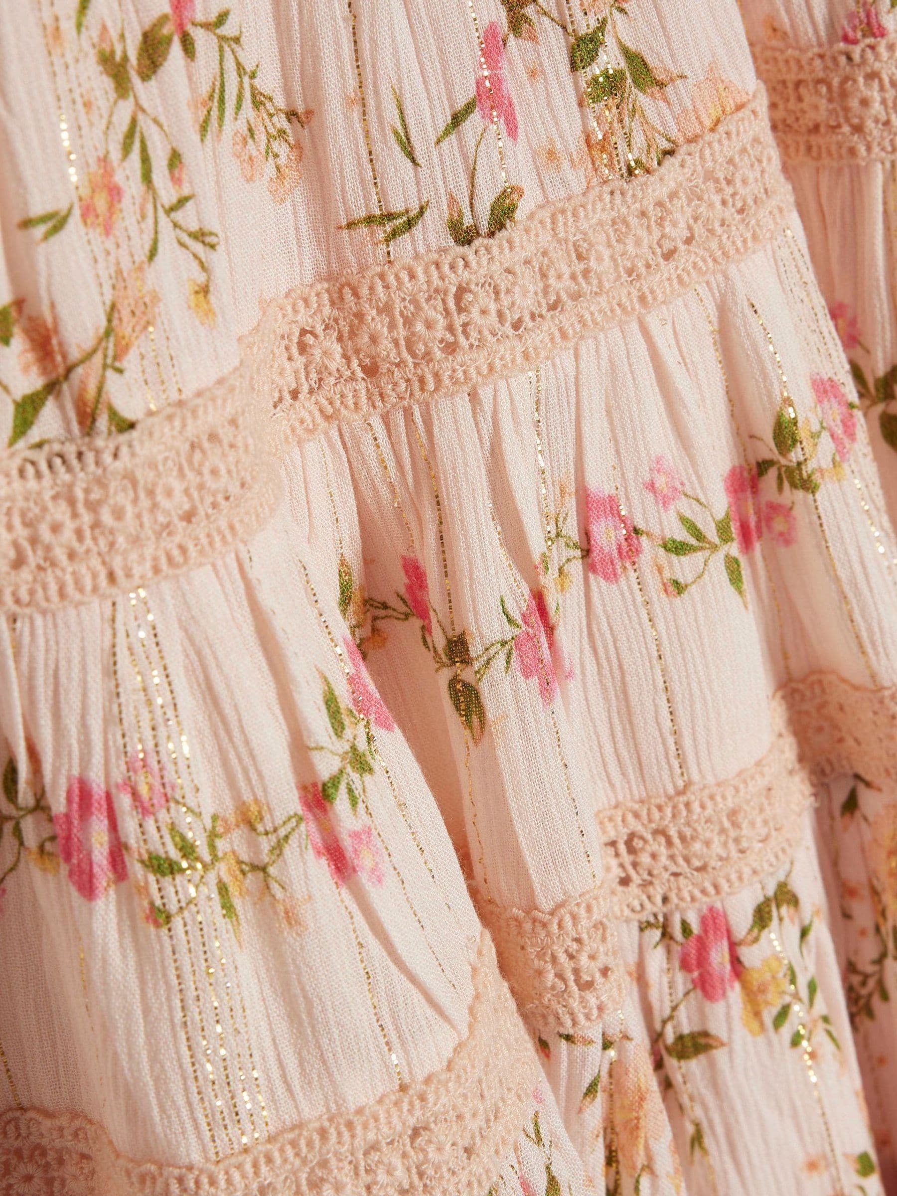 Dsiney Kidz - River Island Pink Ditsy Brunch Top & Rara Skirt Set image 4