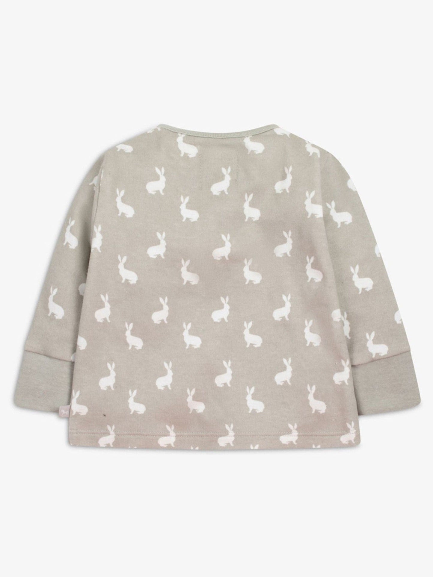 The Little Tailor Grey 2 Piece Jersey Bunny Print 100% Cotton Gift Set image 4