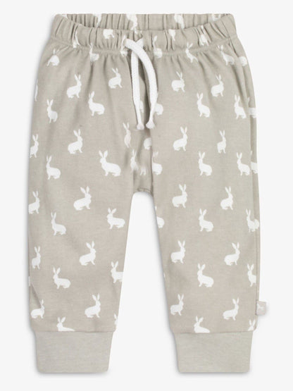 The Little Tailor Grey 2 Piece Jersey Bunny Print 100% Cotton Gift Set image 5