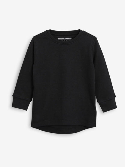 Dsiney Kidz - Black/White Long Sleeve Textured T-Shirts 3 Pack (3mths-7yrs) image 4