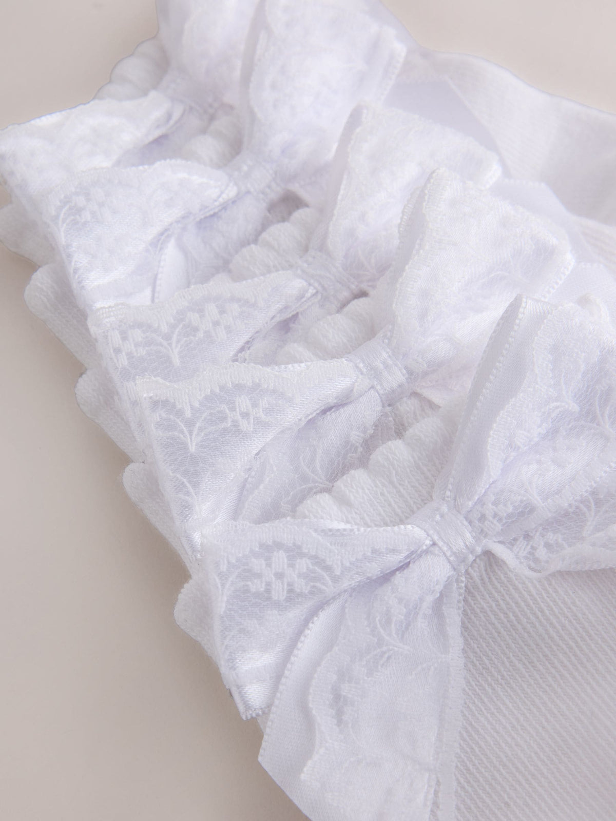 White Cotton Rich Lace Bow Mid Ankle Socks 5 Pack - image 2