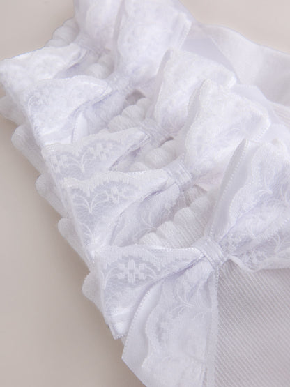 White Cotton Rich Lace Bow Mid Ankle Socks 5 Pack - image 2