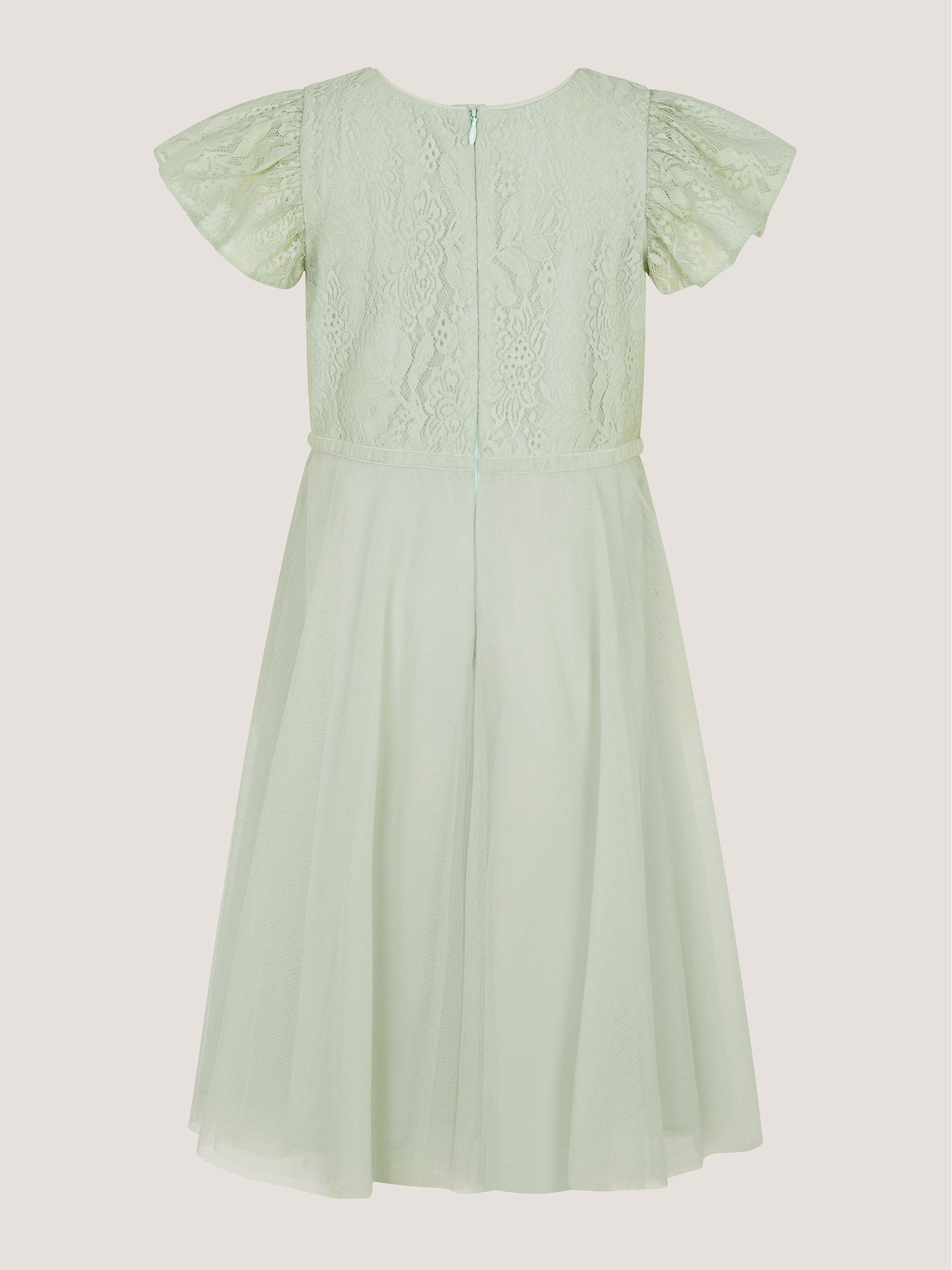 Dsiney Kidz - Monsoon Green Keisa Embellished Lace Party Dress image 3