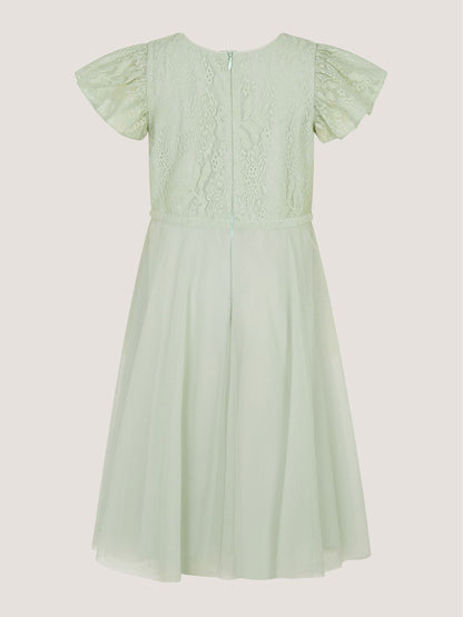 Dsiney Kidz - Monsoon Green Keisa Embellished Lace Party Dress image 3
