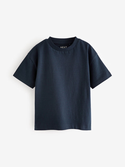 Blue Stripe Relaxed Fit Short Sleeve T-Shirts 5 Pack (3mths-7yrs) image 5