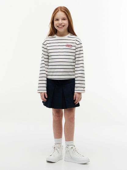 Tommy Hilfiger White Rope Logo Relaxed Long Sleeve T-Shirt image 3