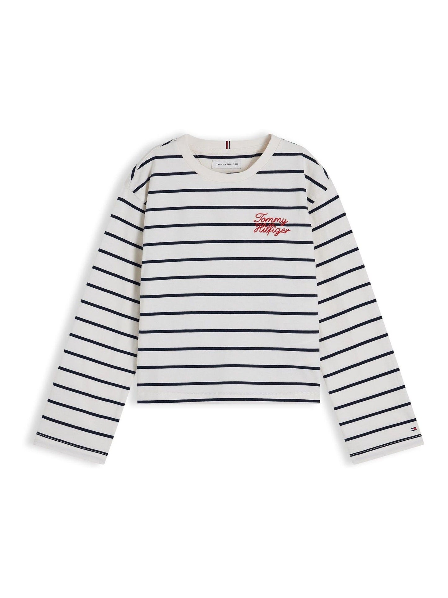 Tommy Hilfiger White Rope Logo Relaxed Long Sleeve T-Shirt image 5