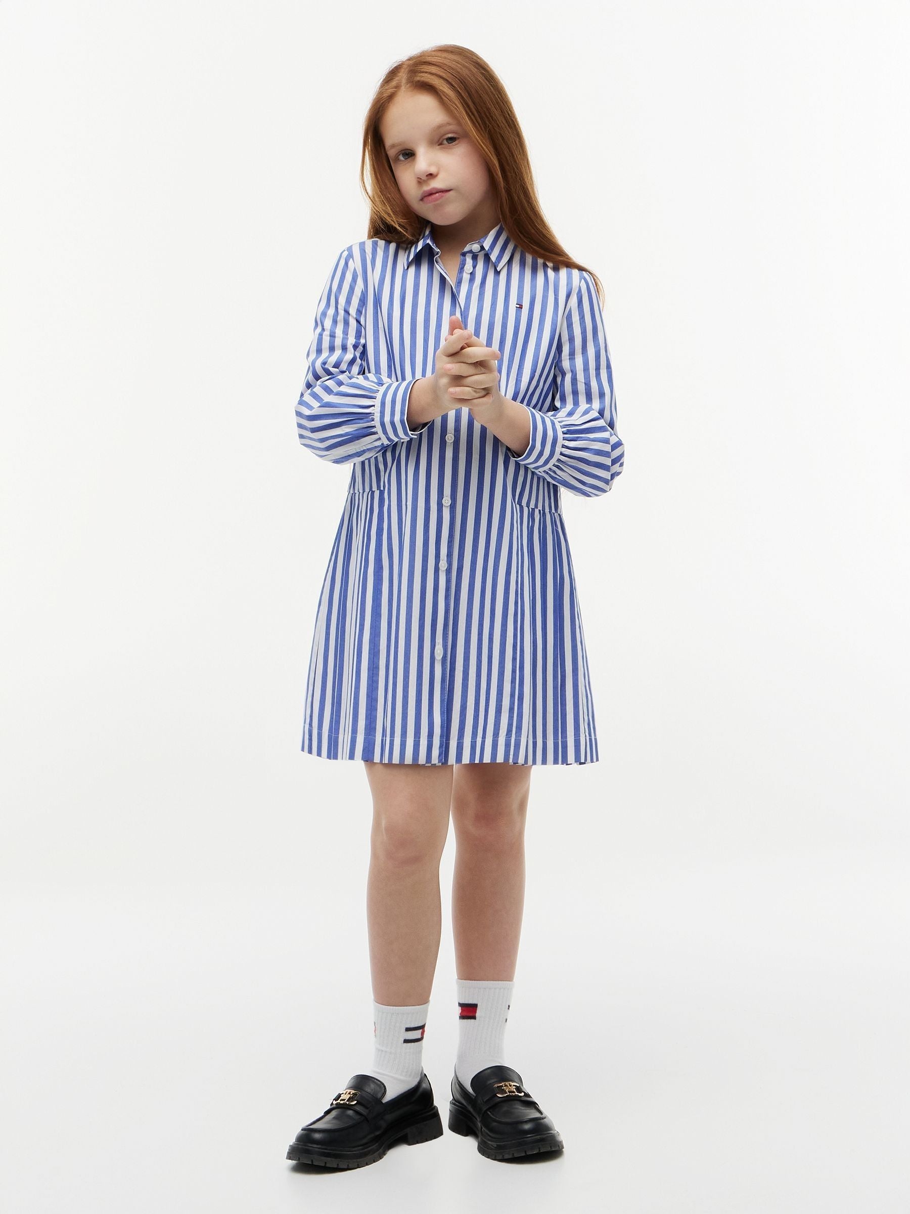 Dsiney Kidz - Tommy Hilfiger Blue Essential Pleated Shirt Dress image 1