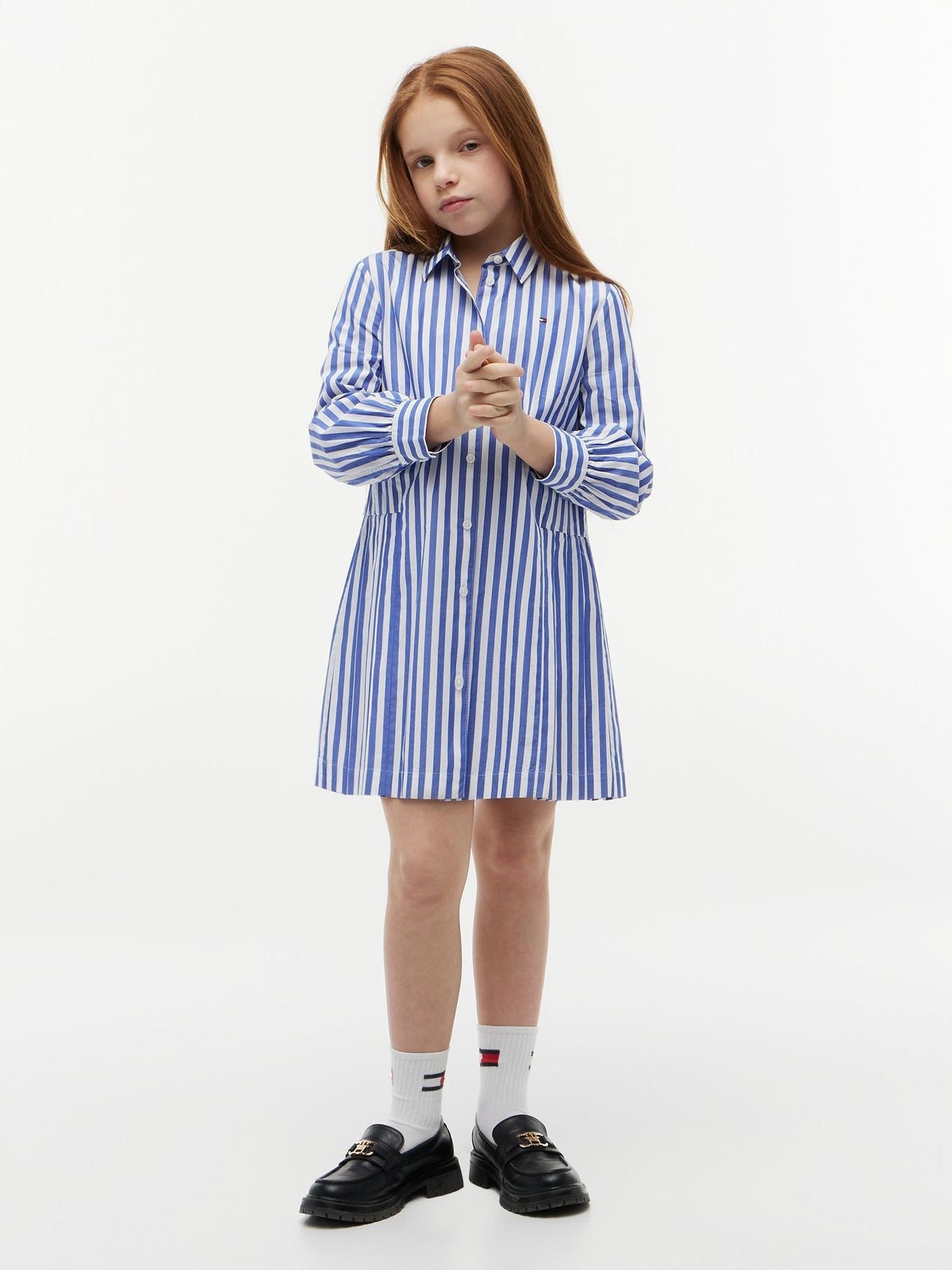 Dsiney Kidz - Tommy Hilfiger Blue Essential Pleated Shirt Dress image 1