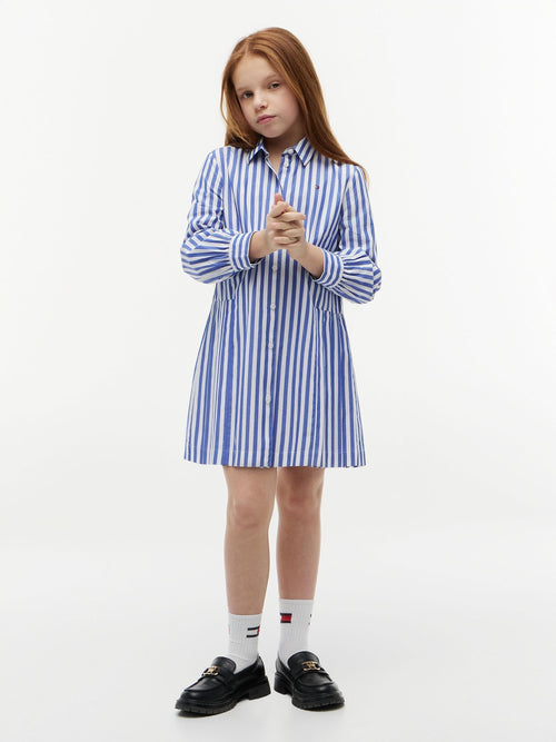 Dsiney Kidz - Tommy Hilfiger Blue Essential Pleated Shirt Dress image 1