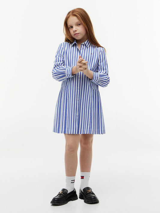 Dsiney Kidz - Tommy Hilfiger Blue Essential Pleated Shirt Dress image 1