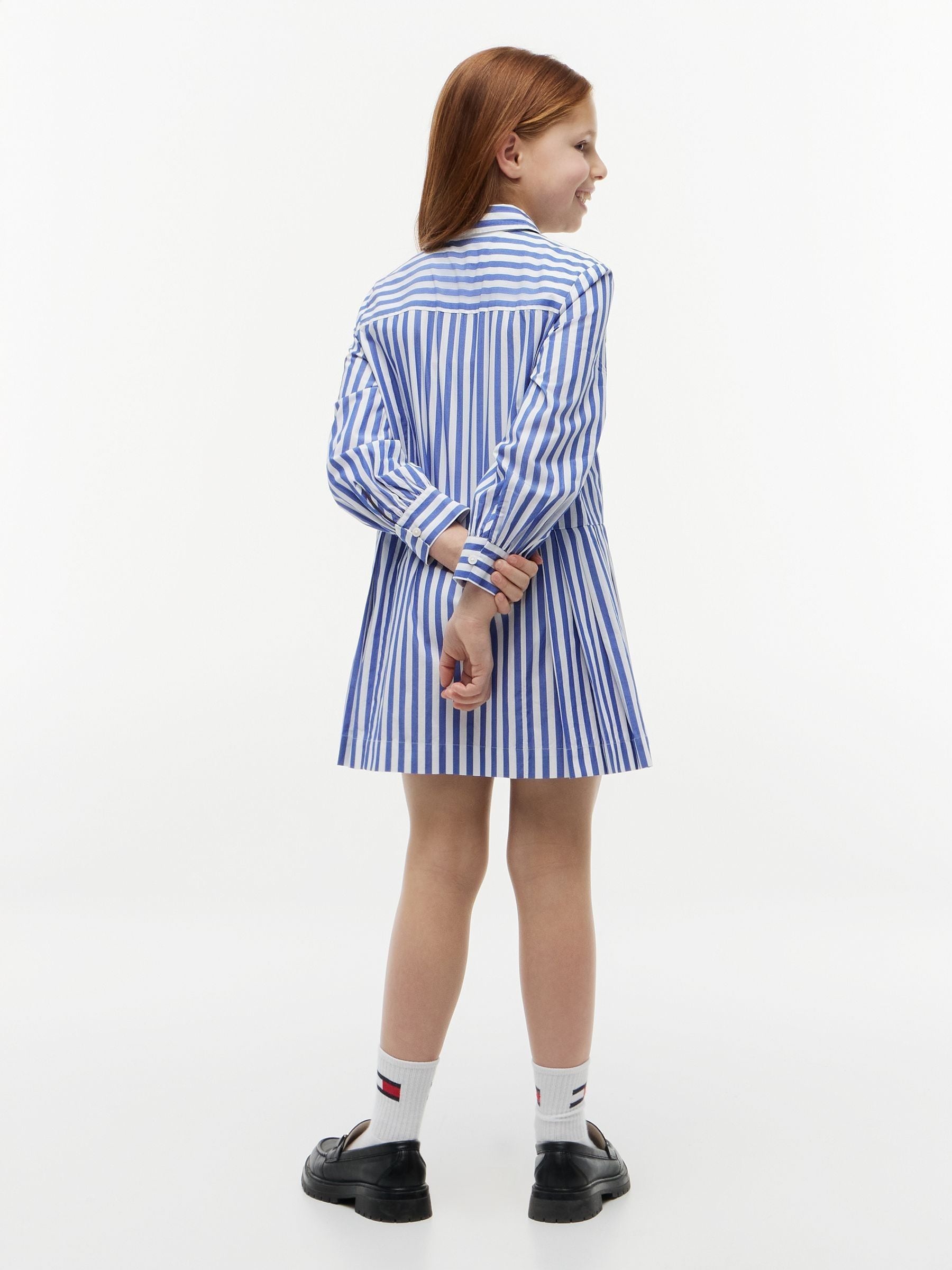 Dsiney Kidz - Tommy Hilfiger Blue Essential Pleated Shirt Dress image 2