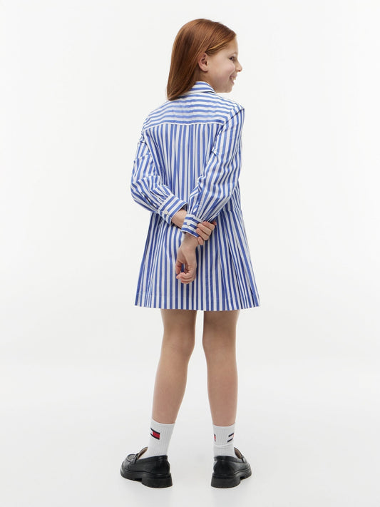 Dsiney Kidz - Tommy Hilfiger Blue Essential Pleated Shirt Dress image 2