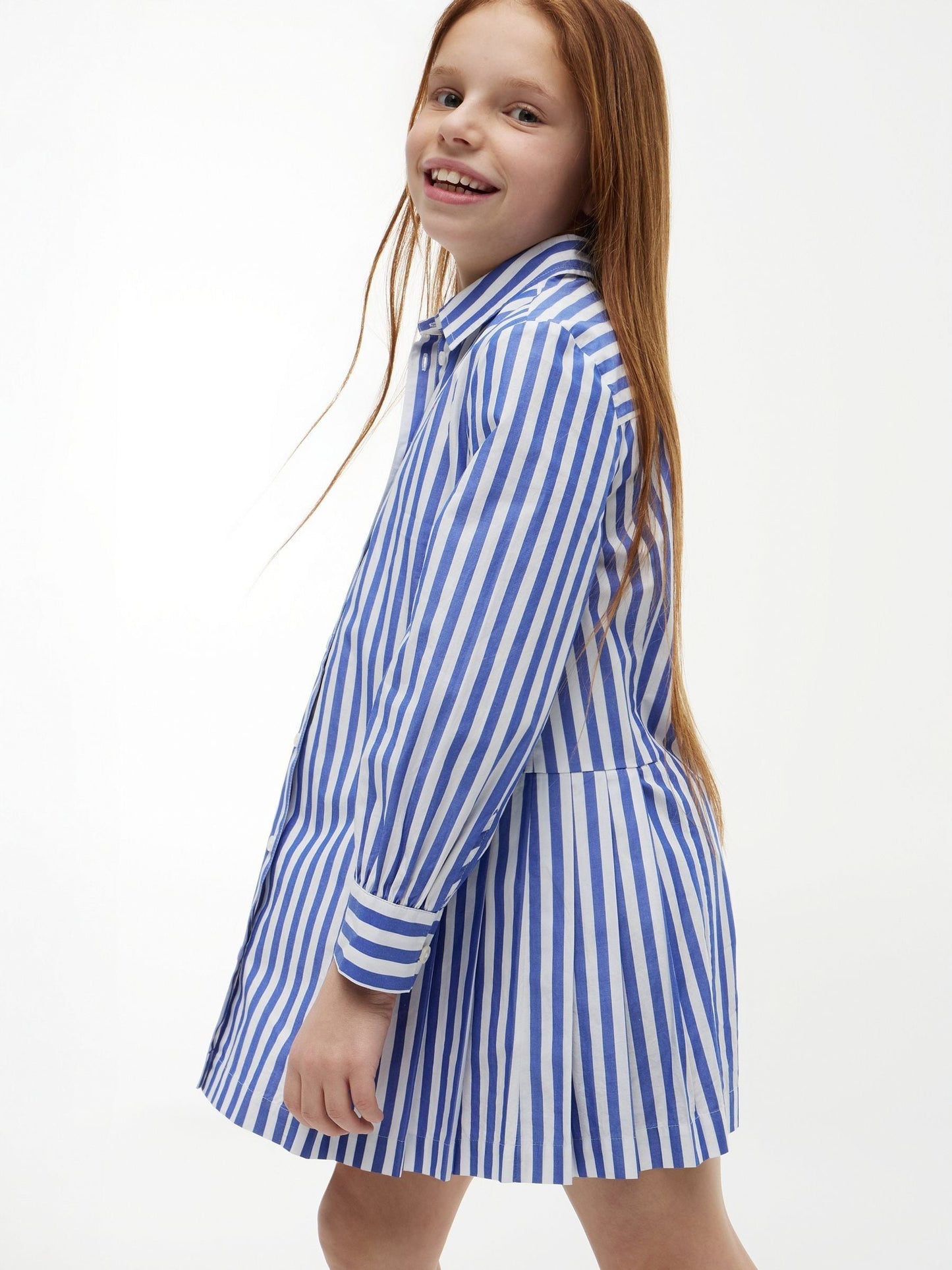 Dsiney Kidz - Tommy Hilfiger Blue Essential Pleated Shirt Dress image 3