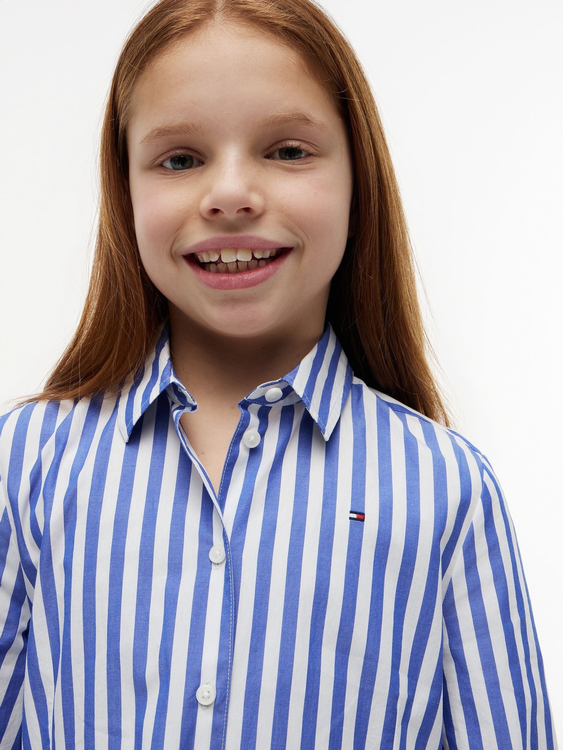 Dsiney Kidz - Tommy Hilfiger Blue Essential Pleated Shirt Dress image 4
