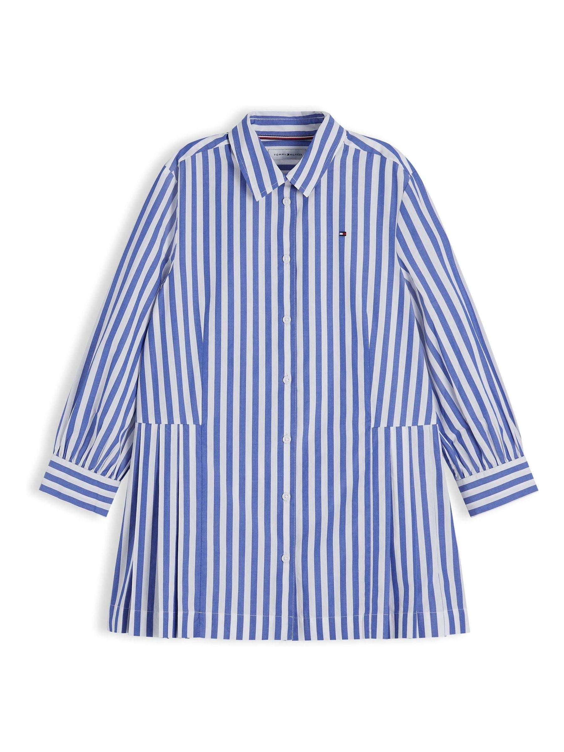 Dsiney Kidz - Tommy Hilfiger Blue Essential Pleated Shirt Dress image 5