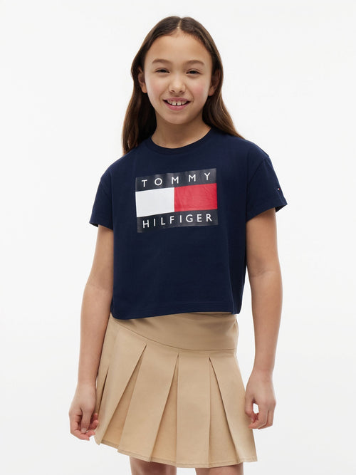Tommy Hilfiger Blue Heritage Flag Logo Relaxed T-Shirt image 1