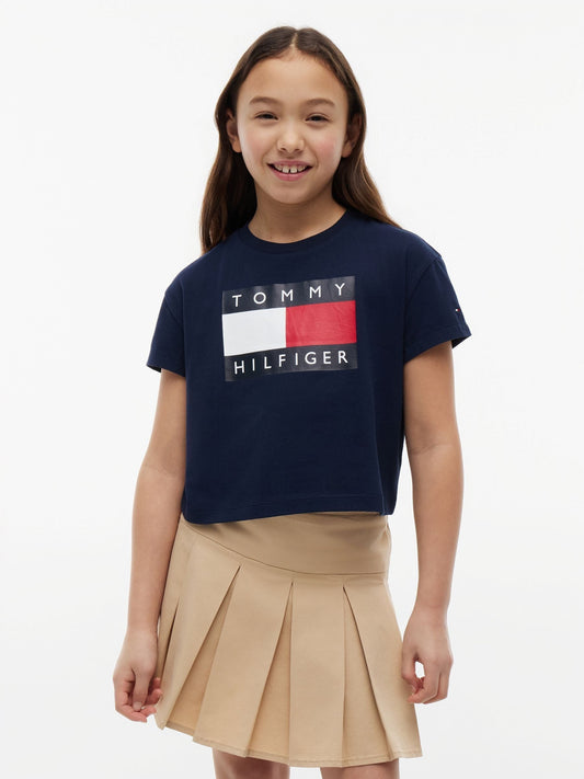 Tommy Hilfiger Blue Heritage Flag Logo Relaxed T-Shirt image 1