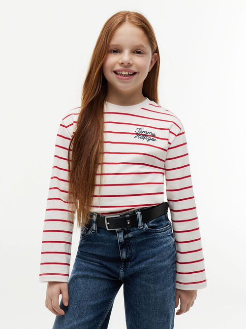 Tommy Hilfiger Red Rope Logo Relaxed Long Sleeve T-Shirt image 1