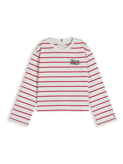 Tommy Hilfiger Red Rope Logo Relaxed Long Sleeve T-Shirt image 5