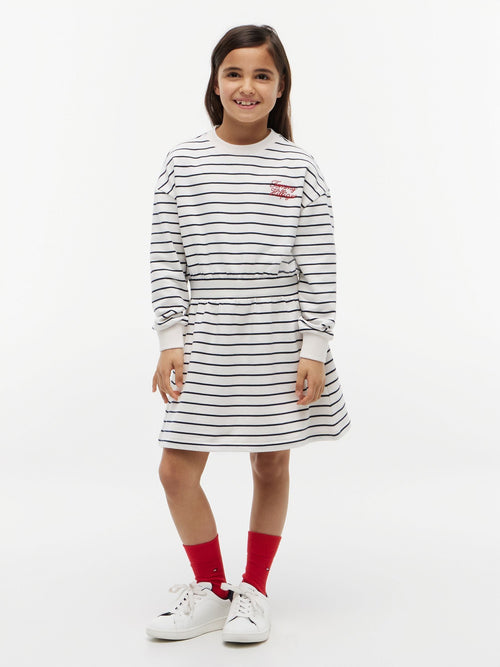 Dsiney Kidz - Tommy Hilfiger Blue Stripe Relaxed Sweatshirt Dress image 1