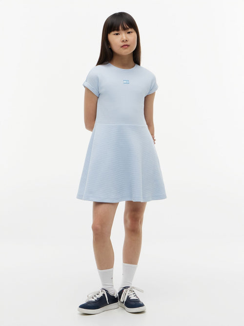 Dsiney Kidz - Tommy Hilfiger Blue Tonal Flag Logo Skater Dress image 1